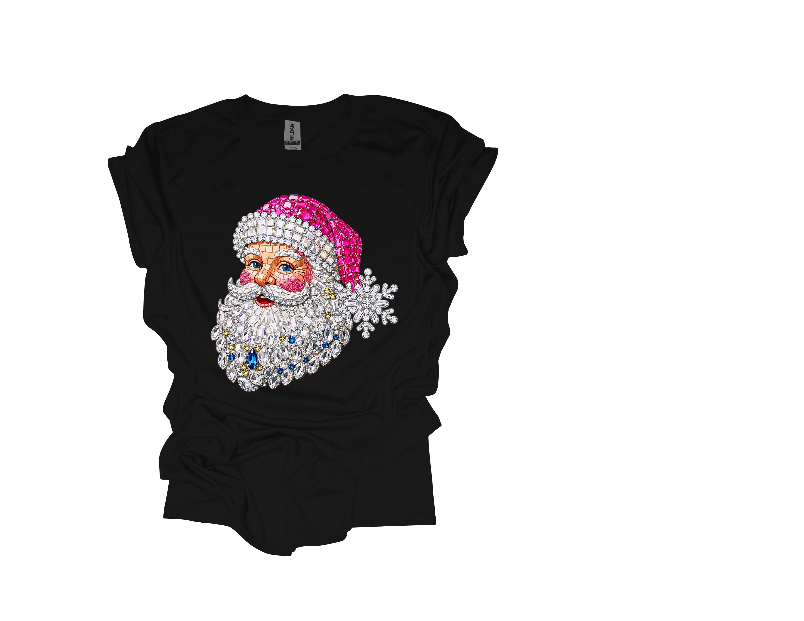 Faux Rhinestone Santa Tee